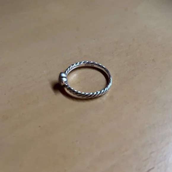 David Yurman Silver Collectibles Heart Pave Diamond Ring - Picture 3 of 4